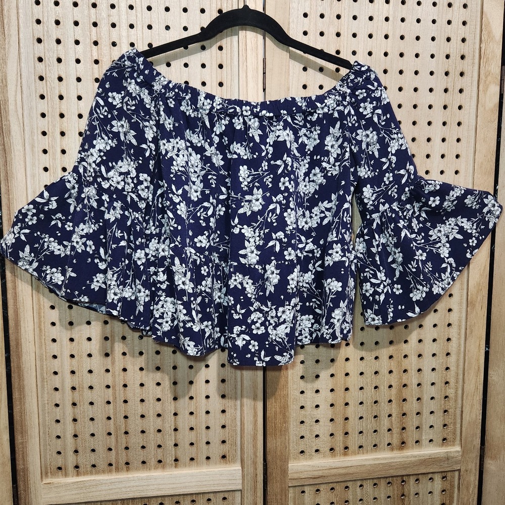 Likely Off The Shoulder Short 3/4 Sleeves Size S Top Bohemian Coastal Cottage